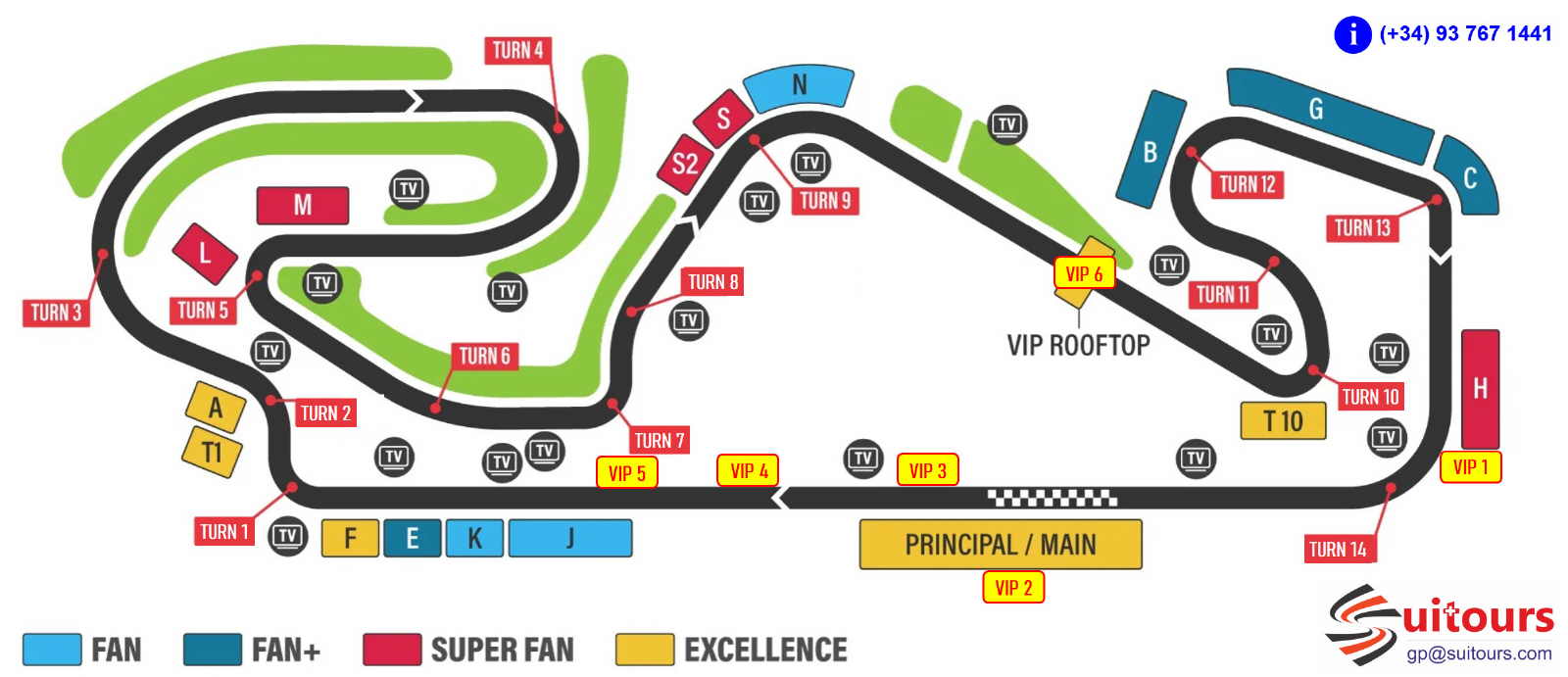 Mapa del Circuit de Barcelona-Catalunya